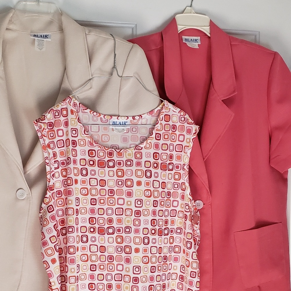 Women's short sleeve career wear jackets[3 pieces]